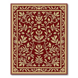 Ornate Red Gold Leaf Persian Area Rug