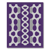 Purple Interlocking Ovals Geometric Area Rug