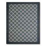 Grey Diamond Lattice Area Rug