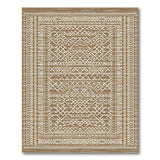 Tan Geometric Heritage Tribal Rug
