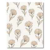 Delicate Beige Floral Line Art Area Rug