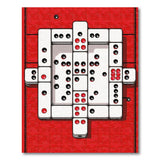 Red Mahjong Tiles Area Rug