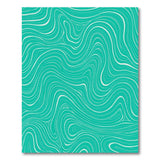 Blue and Teal Abstract Area Teal Fluid Wave Abstract Area Rug