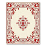 Red Traditional Persian Red Ornate Persian Medallion Area Rug