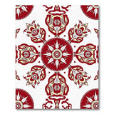 Red Persian Floral Starburst Area Rug