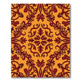 Vibrant Orange Red Floral Persian Area Rug