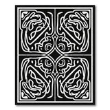 Intricate Black White Celtic Knot Area Rug
