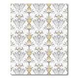 Elegant Silver Grey Damask Area Rug