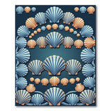 Seashell Border Coastal Area Rug