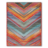 Vibrant Multi-Color Zigzag Geometric Area Rug