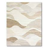Beige Abstract Wave No. 3 Area Rug