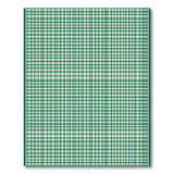 Rustic Farmhouse Green White Gingham Check Area Rug