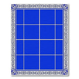 Deep Blue Ornate Border Area Rug
