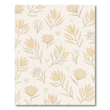 Beige Botanical Leaf Flower Area Rug