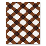 Brown Tan Diamond Grid Area Rug
