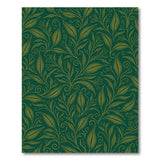 Emerald Green Leaf Swirl Area Rug