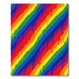 Rainbow Drip Stripe Area Rug
