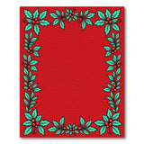 Floral Vintage Festive Holly Berry Border Area Rug