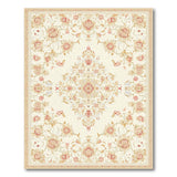 Elegant Beige Persian Floral Medallion Rug