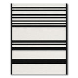 Black and White Bold Black White Geometric Stripe Rug