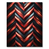 Geometric Modern Red Bold Red Chevron Geometric Area Rug