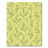 Yellow Fern Leaf Line Art Area Rug
