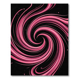 ODIKA Pink Abstract Swirl Washable Area Rug - Low Pile, Non-Slip & Robot Vacuum Friendly
