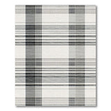 Bold Black White Check Plaid Area Rug