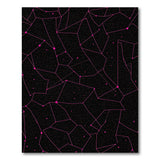 Pink Constellation Star Map Area Rug