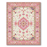 Pink Elegant Pink Floral Persian Area Rug