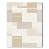 Beige Block Geometric Area Rug