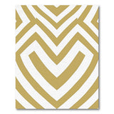 Gold Interlocking Chevron Area Rug