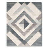 Geometric Modern Diamond Grey Geometric Diamond Area Rug
