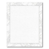 Elegant Floral Line Art Border Rug