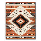 Southwestern Geometric Area Rug in Brown Tones