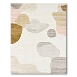 Abstract Organic Shapes Area Rug in Soft Neutrals