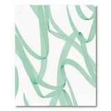 Mint Green Flowing Wave Abstract Area Rug