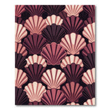 Pink Coastal Beach Pink Seashell Coastal Area Rug