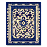 Traditional Persian Navy Blue Persian Geometric Area Rug