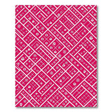 Pink Geometric Symbol Lattice Area Rug