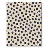 Navy Polka Dot Beige Area Rug