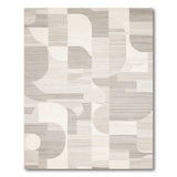 Abstract Geometric Neutral Beige and Neutral Area Rug