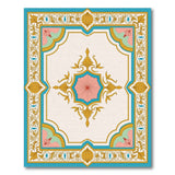 Multi-color and Patterns Ornate Teal Gold Persian Medallion Area Rug