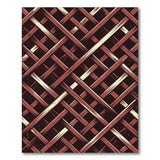 Rustic Lattice Weave Brown Area Rug