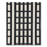 Geometric Modern Grid Black White Grid Geometric Area Rug