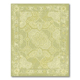 Green Distressed Vintage Floral Area Rug
