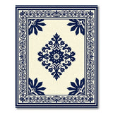 Ornate Navy Medallion Persian Area Rug