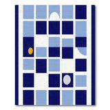 Navy Blue Pixel Geometric Area Rug