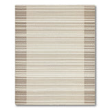 Beige and Neutral Beige Neutral Striped Woven Area Rug