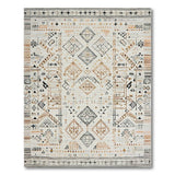 Beige Heritage Tribal Geometric Area Rug